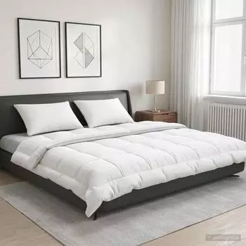 vidaXL Bettdecke und Kissen Set 3 stk. 220x260 cm Sommer 200 GSM Wolle