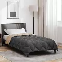 vidaXL Winterbettdecke 135 x 200 cm 450 g/m&sup2; Anthrazit und Taupe