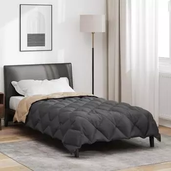 vidaXL Winterbettdecke 135 x 200 cm 450 g/m&sup2; Anthrazit und Taupe