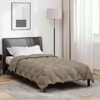vidaXL Winterbettdecke 135 x 200 cm 450 g/m&sup2; Hellgrau