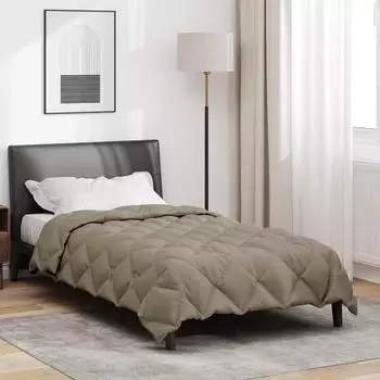 vidaXL Winterbettdecke 135 x 200 cm 450 g/m² Hellgrau