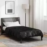 vidaXL Sommerdecke Schwarz 135 x 200 cm Satin und Mikrofaser