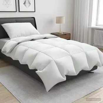 vidaXL Bettdecke FULDA 140 x 200 cm 4 Jahreszeiten 210 GSM Wei&szlig;