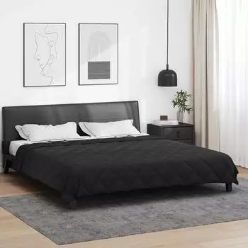 vidaXL Sommerdecke 240 x 260 cm Sommer 200 gsm Schwarz (42025475)