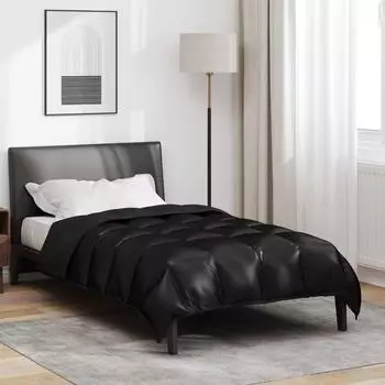 vidaXL Winterbettdecke 135 x 200 cm 450 g/m&sup2; Schwarz (42025848)
