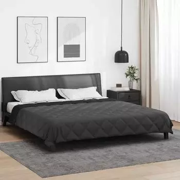 vidaXL Sommerdecke 220 x 260 cm Sommer 200 gsm Schwarz und Anthrazit (42025486)