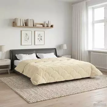 vidaXL Sommerdecke 220 x 240 cm Sommer Creme Atmungsaktiv