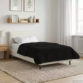 vidaXL Sommerdecke 135 x 200 cm Sommer Schwarz Atmungsaktiv