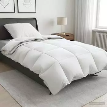 vidaXL G&auml;nsedaunen-Bettdecken-Set 90% FULDA 2 stk. 137 x 200 cm Wei&szlig; (3442249)