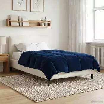 vidaXL Ganzjahresbettdecke 140 x 200 cm 4 Jahreszeiten Dunkelblau (42026050)