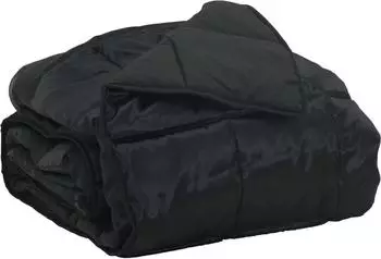 vidaXL Sommerdecke Schwarz 220 x 260 cm Satin und Mikrofaser (42025786)