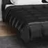 vidaXL Sommerdecke Schwarz 220 x 260 cm Satin und Mikrofaser (42025786)