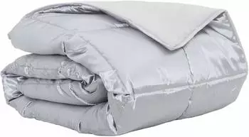 vidaXL Sommerdecke Silber 200 x 240 cm Satin und Mikrofaser (42025792)