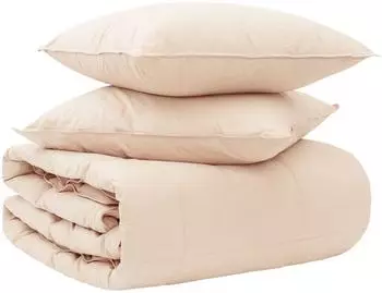 vidaXL Bettw?sche-Set 2 stk. 140 x 220 cm F?r alle Jahreszeiten Beige