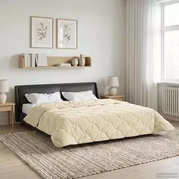 vidaXL Sommerdecke 200 x 200 cm Sommer Creme Atmungsaktiv