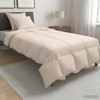 vidaXL Bettw&auml;sche-Set 2 stk. 140 x 220 cm F&uuml;r alle Jahreszeiten Beige