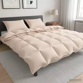 vidaXL Bettw?sche-Set 2 stk. 200 x 220 cm Kapok und Polyester Beige