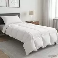 vidaXL Bettw&auml;sche-Set 2 stk. 135 x 200 cm Winter Bambus Wei&szlig;