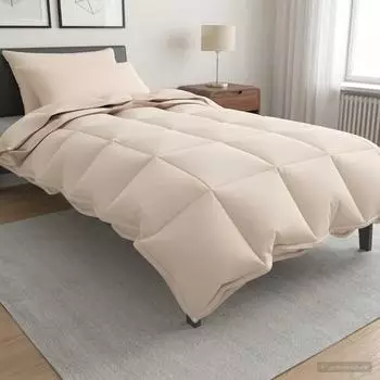 vidaXL Bettw?sche-Set 2 stk. 135 x 220 cm Kapok und Polyester Beige