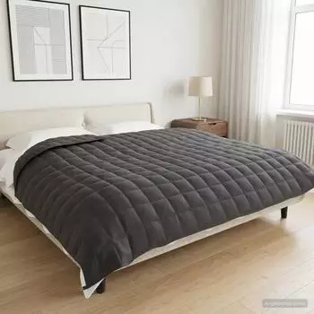 vidaXL Gewichtsdecke Anthrazit 200 x 230 cm 13 kg 100% Baumwolle 205T (3442950)