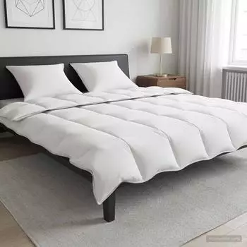 vidaXL Duvet- und Kopfkissen-Set 3 stk. 200 x 220 cm Winter Wei&Atilde;