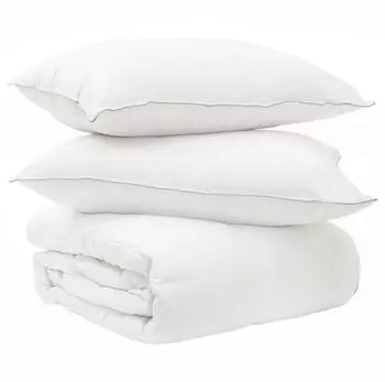 vidaXL Duvet- und Kopfkissen-Set 3 stk. 200 x 240 cm Winter Wei&Atilde;