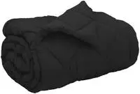 vidaXL Winterbettdecke 140 x 220 cm 450 gsm Mikrofaser Schwarz