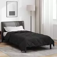 vidaXL Sommerdecke 220 x 155 cm 200 gsm Mikrofaser Schwarz