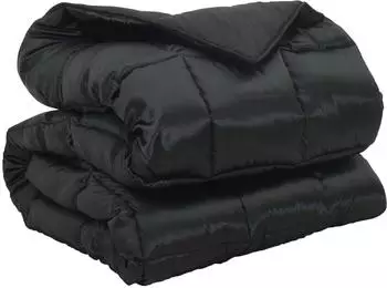 vidaXL Winterbettdecke 135 x 220 cm 450 g/m&sup2; Schwarz (42025853)
