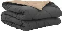 vidaXL Sommerdecke 220 x 135 cm 200 gsm Mikrofaser Anthrazit und Taupe