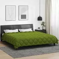 vidaXL Winterbettdecke 220 x 240 cm 450 gsm Mikrofaser Gr&uuml;n