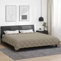 vidaXL Winterbettdecke 240 x 260 cm 450 gsm Mikrofaser Hellgrau