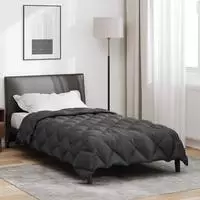 vidaXL Winterbettdecke 140 x 200 cm 450 gsm Mikrofaser Anthrazit
