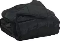 vidaXL Sommerdecke 140 x 220 cm 200 gsm Satin und Mikrofaser Schwarz