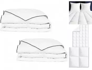 vidaXL Winter Daunendecke (155 x 220 cm) (2 Stk.)