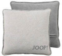 Joop! Kissenh&uuml;lle Uni Doubleface, Graphit, Hellgrau, Textil, Uni, 50x50 cm,