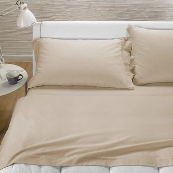 Caleffi S.p.A. Flannel bed sheet set for double bed sand