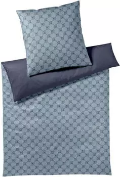 Joop! Cornflower Double Bettwäsche aus Mako-Satin - deep ocean - 155x220 / 80x80 cm