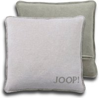 JOOP Uni Kissen Doubleface 50x50 cm Kissenh&uuml;lle | Silber-Jade - grau