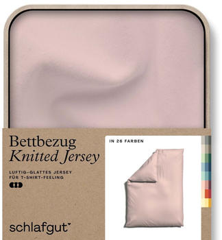 Schlafgut Knitted Jersey Bettw&auml;sche 155x220cm Purple Light Bettbezug Baumwollgemisch