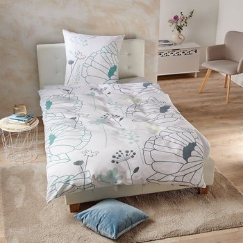 Traumschlaf Frottee Bettwäsche Moni grün 155x220 cm + 80x80 cm
