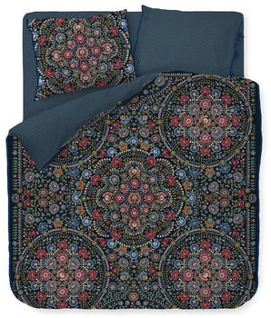 PiP Studio Il Ricamo Bettwäsche-Set aus Perkal - dark blue - 200x200 / 2x80x80 cm