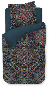 PiP Studio Il Ricamo Bettwäsche-Set aus Perkal - dark blue - 135x200 / 80x80 cm