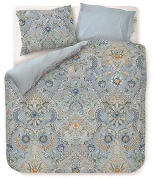PiP Studio Saluti Grandi Bettwäsche-Set aus Perkal - hellblau - 200x200 / 2x80x80 cm
