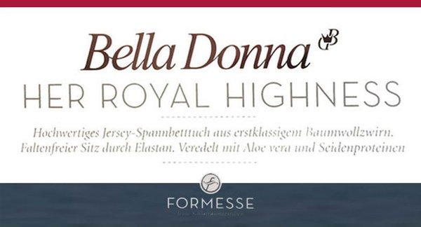 Formesse Bella Donna Jersey Spannbetttuch 180x190 - 200x220 cm 0188 Carminrot