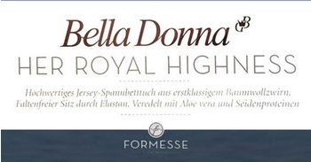 Formesse Bella Donna Jersey Spannbetttuch 180x190 - 200x220 cm 0209 Blaugrau