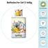 Character World Pokémon mit Pikachu Bettwäsche Set 135x200 80x80 cm bunt