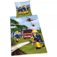 Feuerwehrmann Sam Kinderbettw&auml;sche "Feuerwehrmann Sam" 2 Stk. mit L&ouml;schzug und