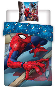 Aymax! Spiderman 2 tlg. Bettwäsche Set 80x80 cm + 135x200 cm
