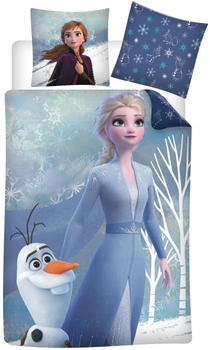 Aymax! Disney Eiskönigin Elsa Anna Olaf Wende 2 tlg. Bettwäsche Set 135x200 + 80x80cm
